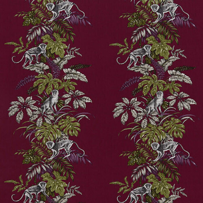 Made To Measure Roman Blinds Monkeying Around Cranberry Flat Image