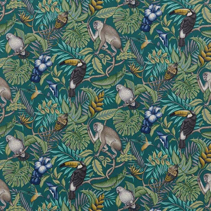 Made To Measure Roman Blinds Rainforest Lagoon Flat Image