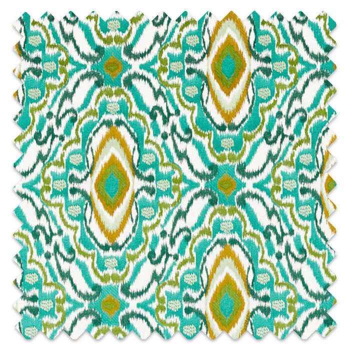 Swatch of Ixora Emerald/Palm/Chartreuse