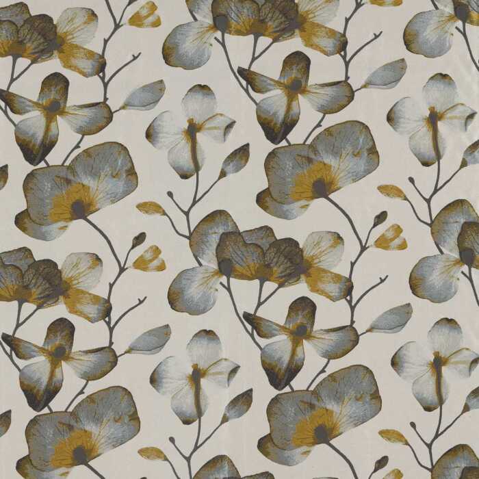 Kienze Ochre/Steel Fabric by Harlequin