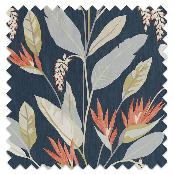 Swatch of Llenya Ink/Coral/Pebble