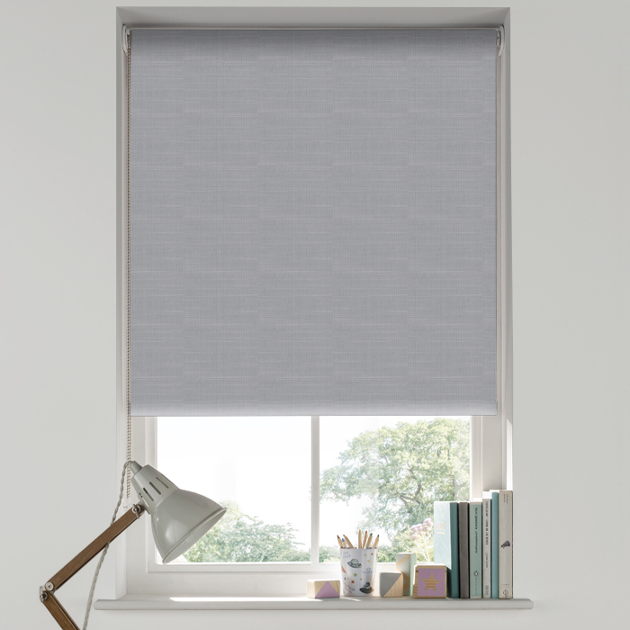 Loire Silver Grey Blackout Roller Blind