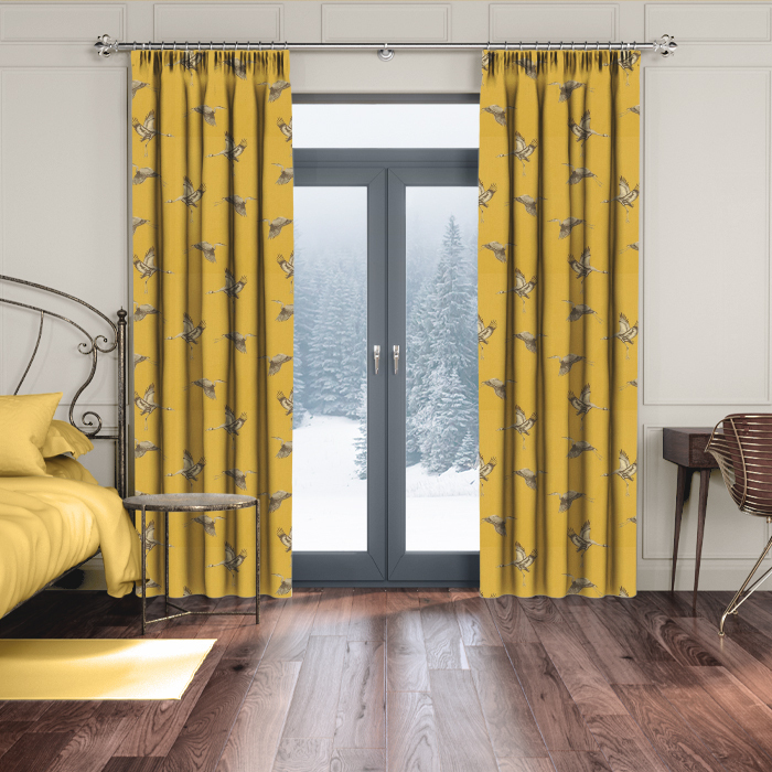 Curtains Cranes Gilt