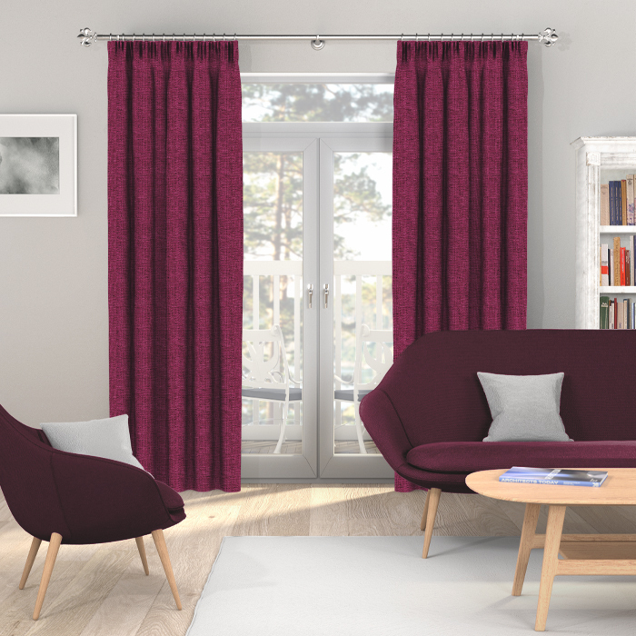  Made To Measure Curtains Essentials Hessian Fuchsia