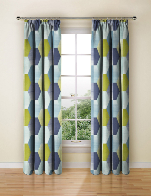 Made To Measure Curtains Hip Hop Indigo