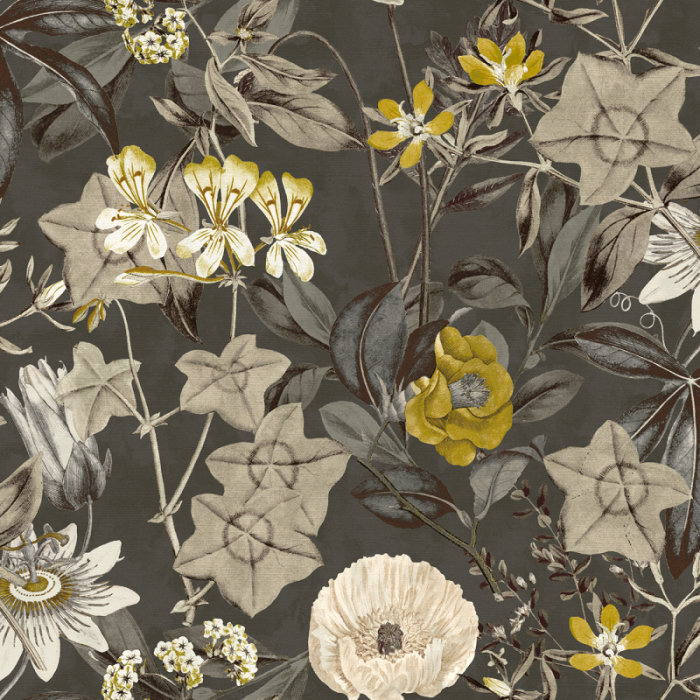 Made To Measure Curtains Passiflora Charcoal