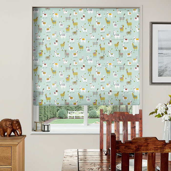 Alpaca Azure Roman Blind