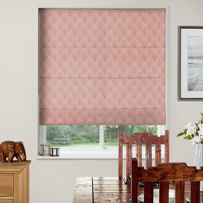 Roman Blinds in Boudoir Blush