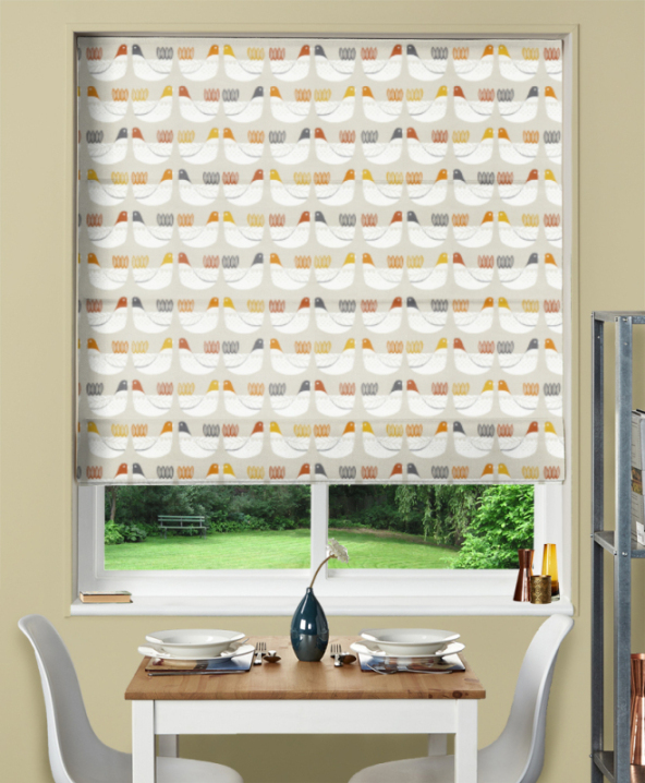 Made To Measure Roman Blinds Cluck Cluck Tangerine 1