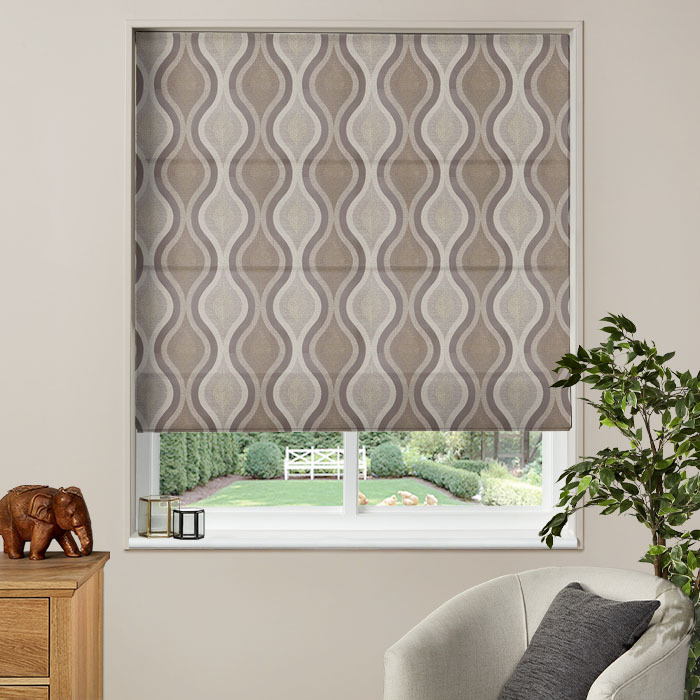 Roman Blind Deco Chrome