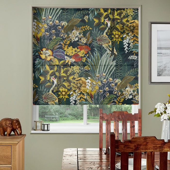 Roman Blind in Hidden Paradise Emerald