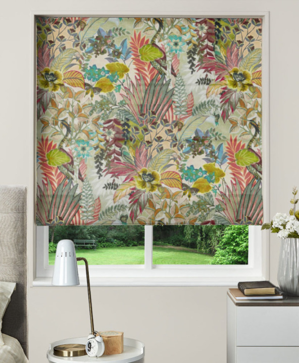 Made To Measure Roman Blind Hidden Paradise Pastel