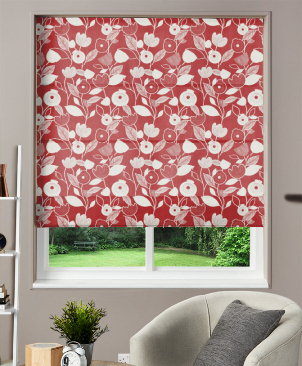 Made To Measure Roman Blind Nordic Scarlet 1