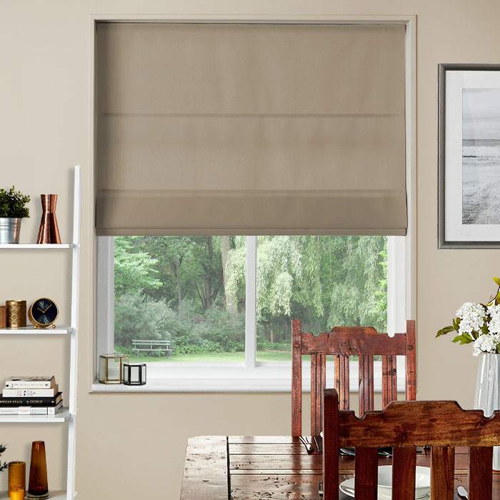 Renzo Cocoa Roman Blinds