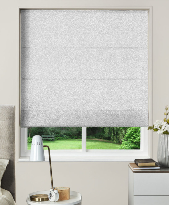 Made To Measure Roman Blind Rosecliff Silver