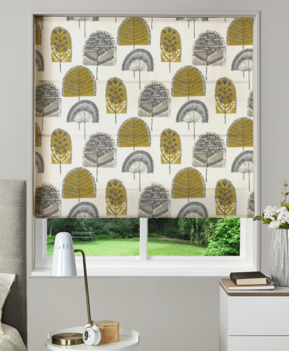 Made To Measure Roman Blind Scandi Wood Ochre 1