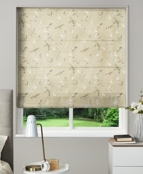 Made To Measure Roman Blind Seagulls Sand 1