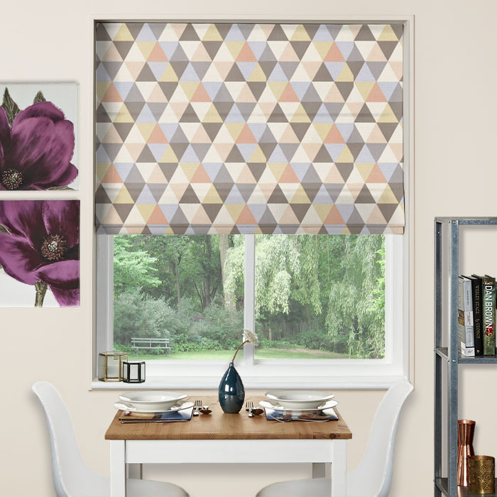 Roman Blind in Swing Pastel Pink