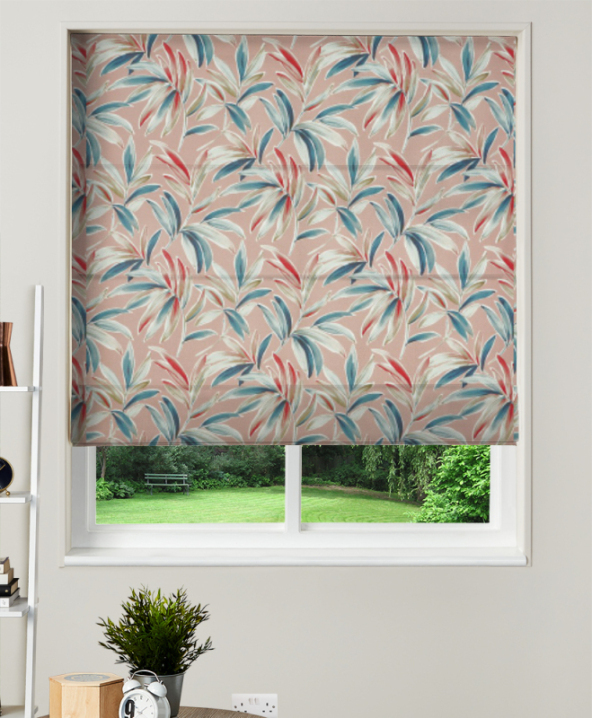 Made To Measure Roman Blind Ventura Flamingo