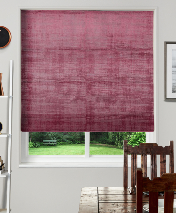 Made To Measure Roman Blinds Alessia Velvet Heather