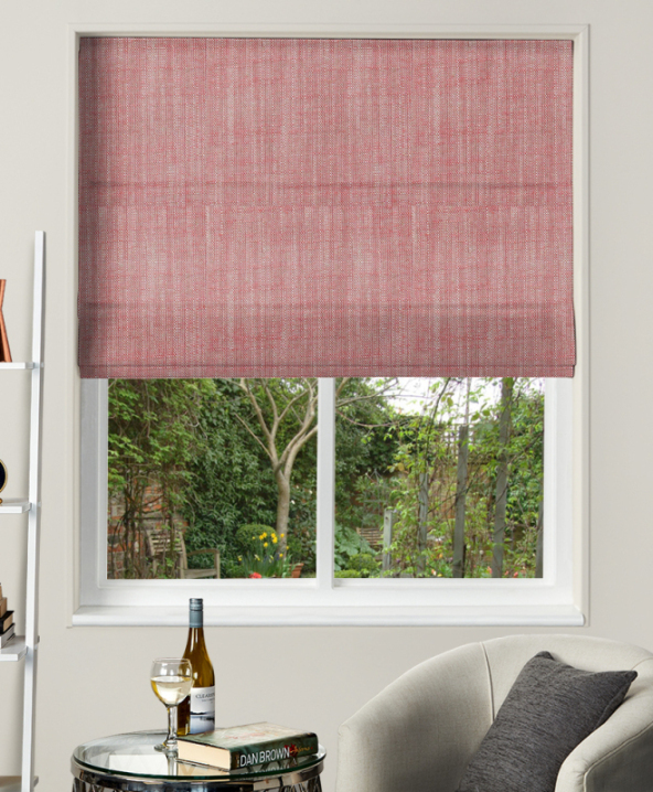 Made To Measure Roman Blinds Biarritz Raspberry