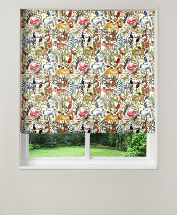 Made To Measure Roman Blinds King Of The Jungle Safari