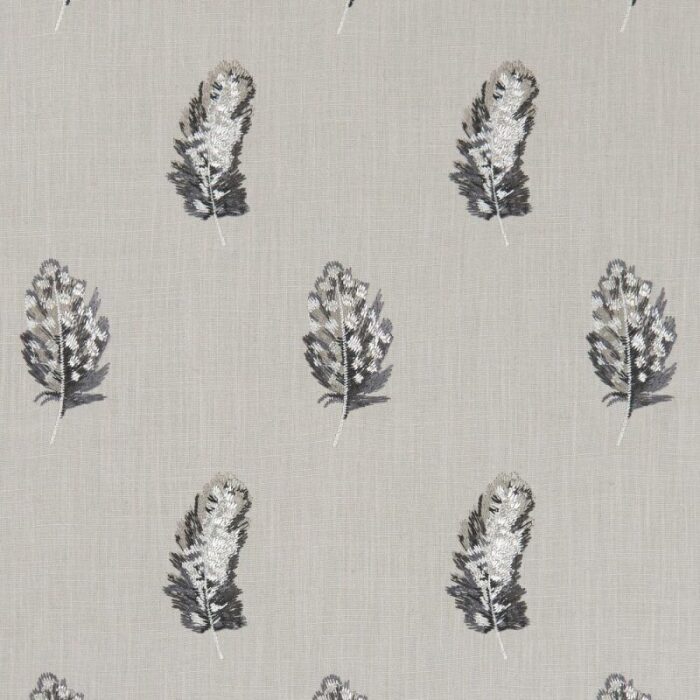Made To Measure Roman Blinds Plumis Charcoal/Linen