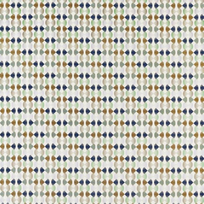 Maiolica Ink Wasabi Gold Fabric by Harlequin