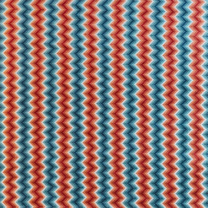 Maseki Velvet Marine/Russet Fabric by Harlequin