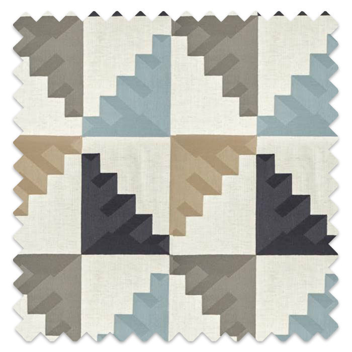 Swatch of Mehari Sky/Maize/Charcoal