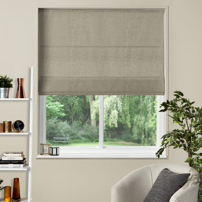 Roman Blind in Muse Latte