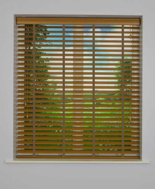 Oak Inspirewood Venetian Blind with Walnut Tape