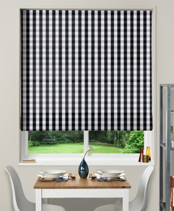 Made To Measure Roman Blind Coniston Charcoal 2