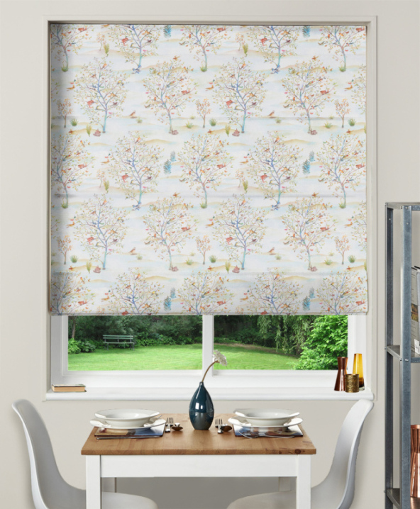 Made To Measure Roman Blind Coppice Autumn Cream 1