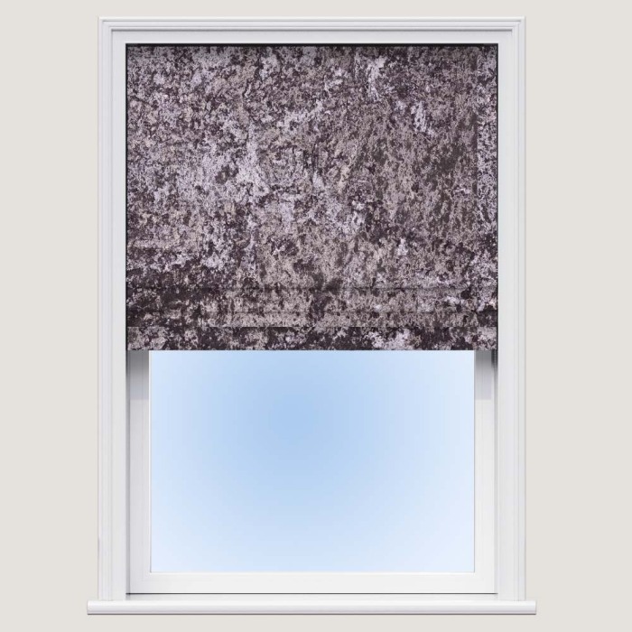 Made To Measure Roman Blind Crush Velvet Orchid