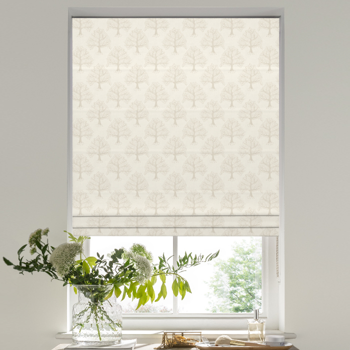 Roman Blind in Great Oak Pumice