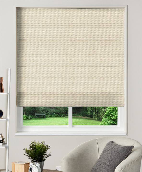 Made To Measure Roman Blind Heath Oyster 1