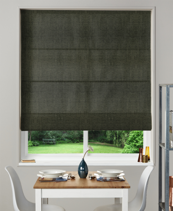 Made To Measure Roman Blind Henley Licorice 1