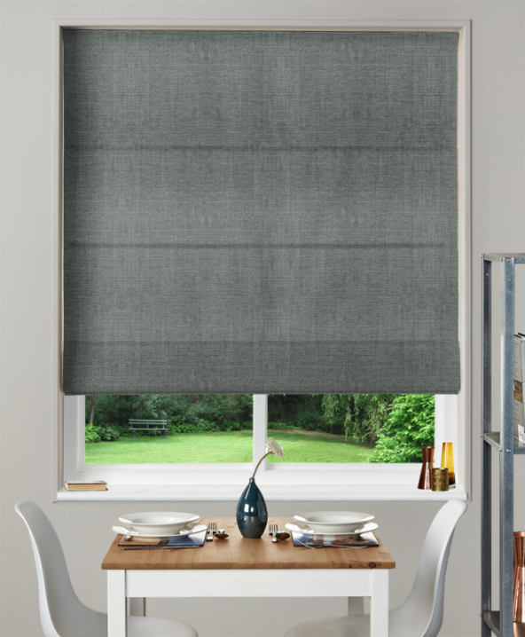 Made To Measure Roman Blind Henley Steel 1