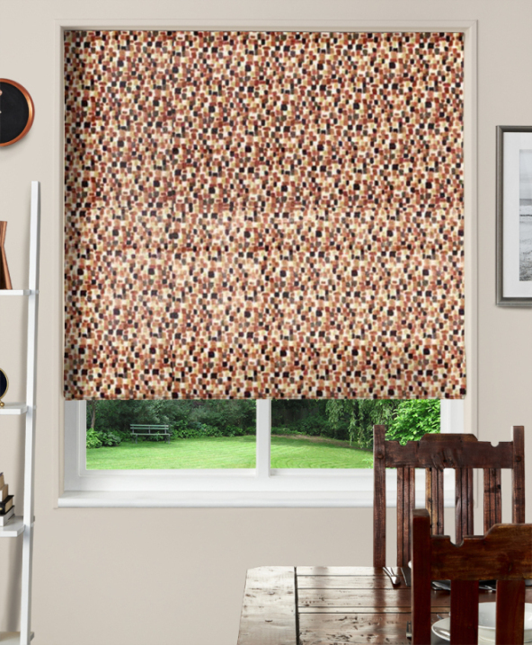 Made to Measure Roman Blind Larissa Velvet Cinnamon 1