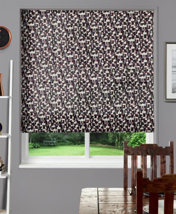 Made To Measure Roman Blind Larissa Velvet Mulberry 1