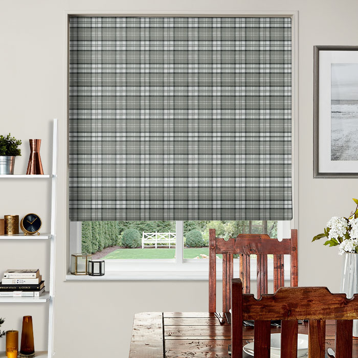 Roman Blind in Leith Charcoal