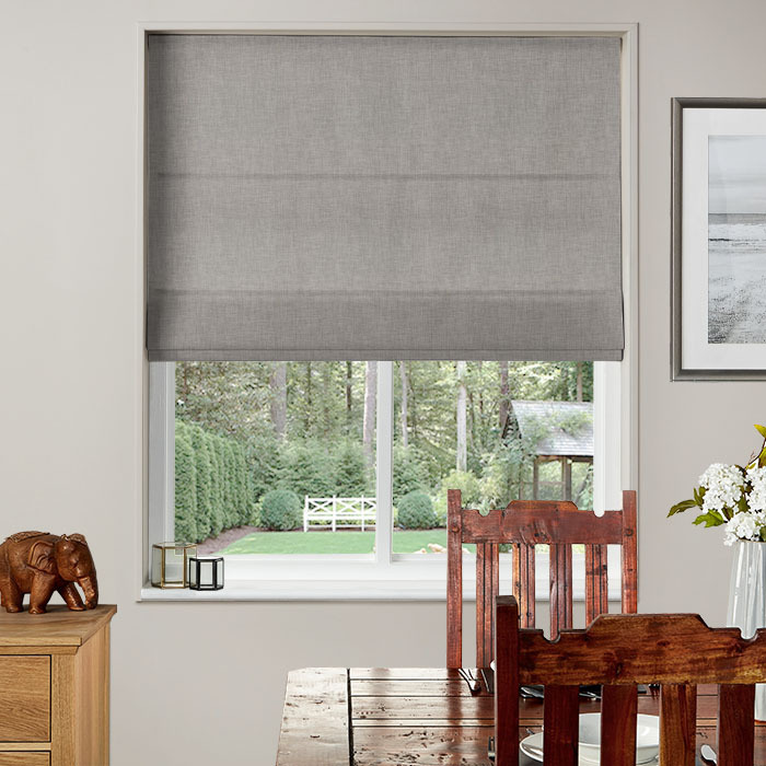 Roman Blind in Linoso Grey