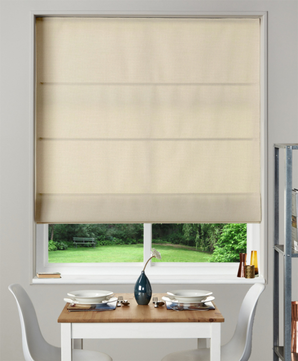 Made To Measure Roman Blind Nantucket Parchment 1
