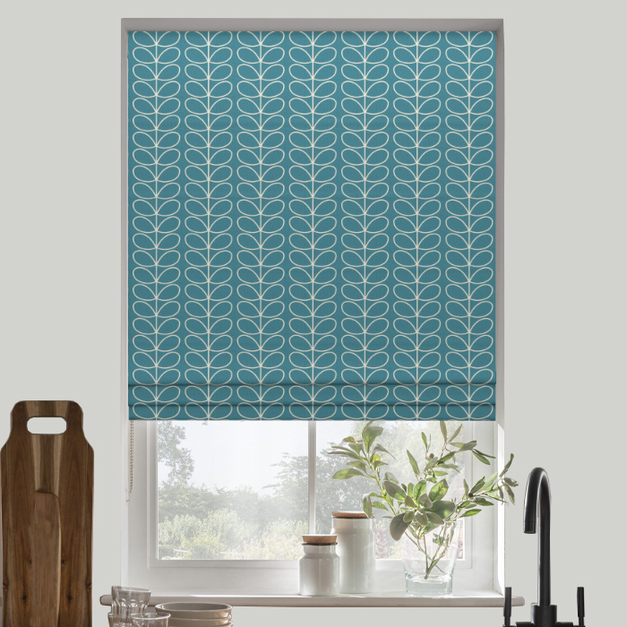 Roman Blind in Linear Stem Deep Duckegg