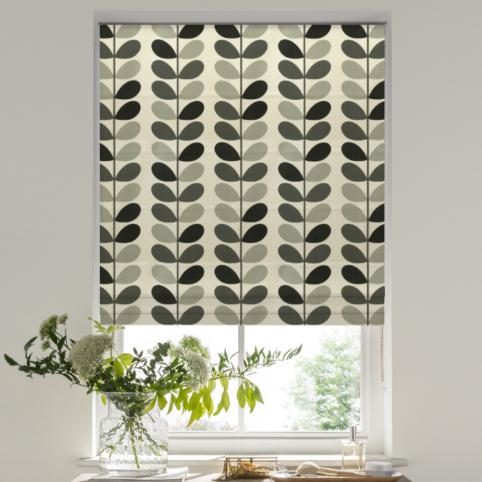 Roman Blind in Multi Stem Warm Grey