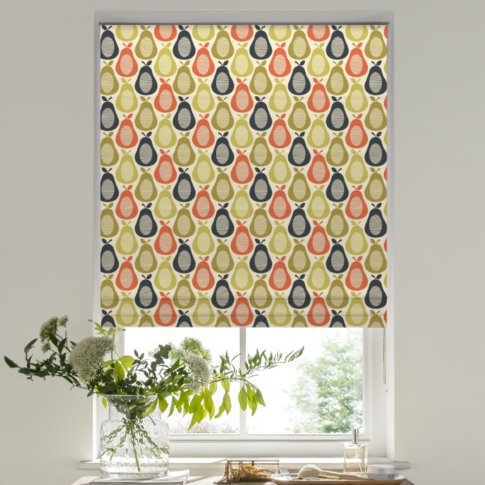 Roman Blind in Scribble Pears Multi