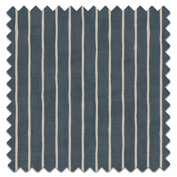 Roman Blind Pencil Stripe Midnight Fabric Sample