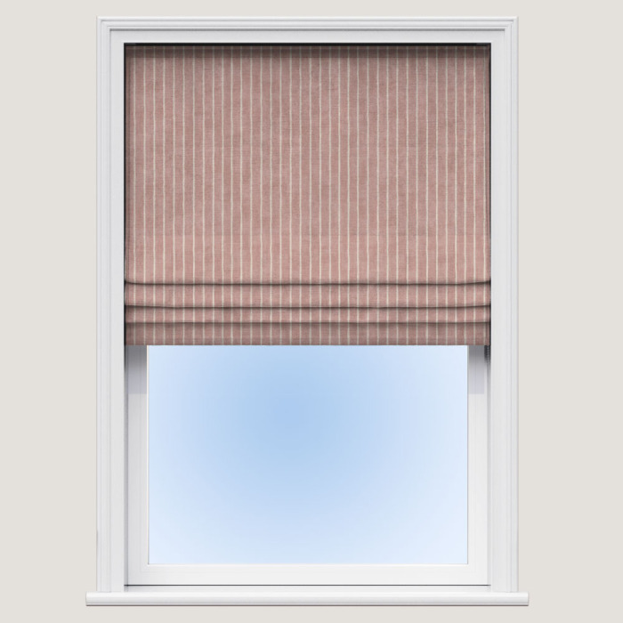 Made To Measure Roman Blind Pencil Stripe Rose