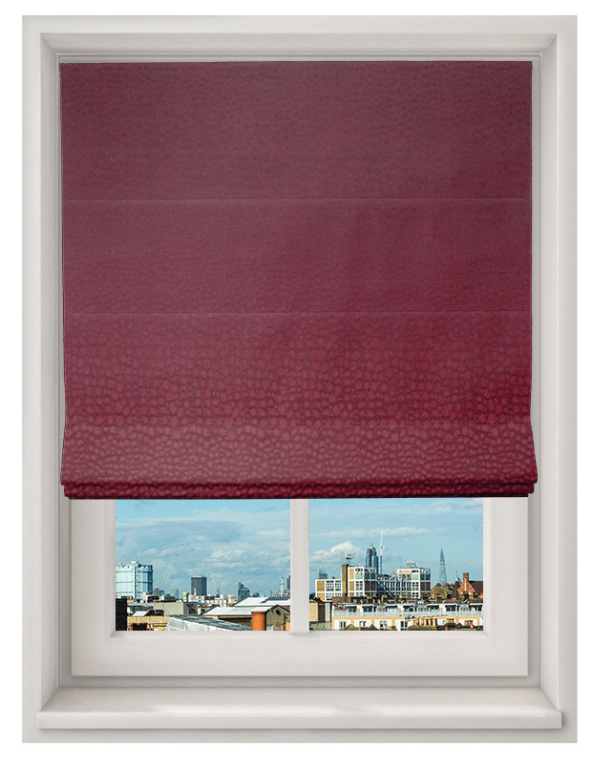 Made To Measure Velvet Roman Blind Pulse Crimson